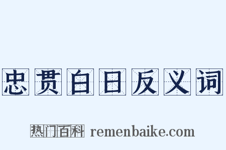 忠贯白日反义词是什么意思的图片